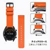 Rubber Strap Silicone 14mm Waterproof Watch Replacement Strap Quick Release Rubber Watch Band Buckle [WOCCI] Orange/Black