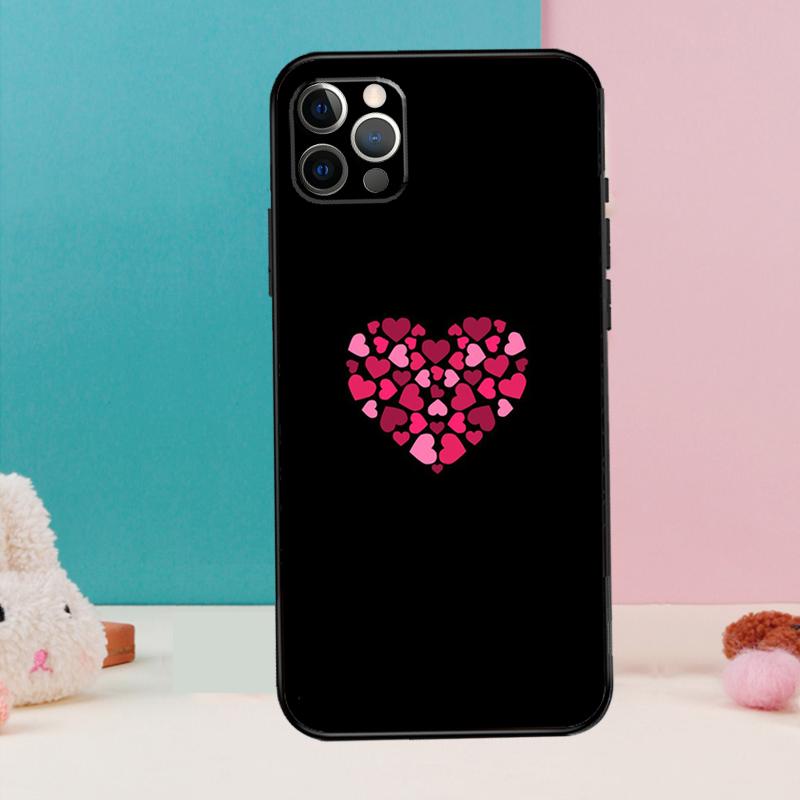 Милый Красивый Маленький Белый Чехол-Сердечко Для iPhone 14 13 12 11 15 16 Pro Max X XR XS Max 14 Plus Мягкая Задняя Крышка