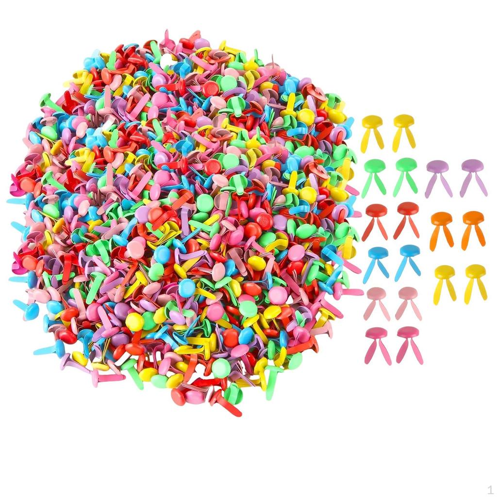 300 Brad Fasteners, Push Pins for Scrapbooking, Craft Supplies, Card Making