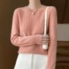 Женский кашемировый свитер Qinghe Cashmere 30% Кашемир 70% Шерсть Осенне-зимний кашемировый пуловер Мягкий и теплый