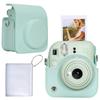 Exclusive Storage Compatible Product FUJIFILM Instax Mini 12 11 Instant Camera INS MINI 12 with Shoulder Strap Mint Green [Aenllosi Case] / (case