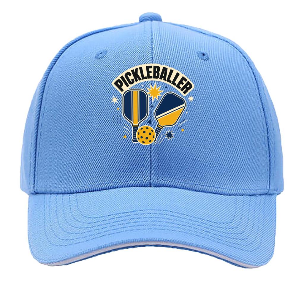 Retro Pickleball Rally Sports Emblem Sandwich Baseball Cap Sun Cap Outdoor Workouts Hat