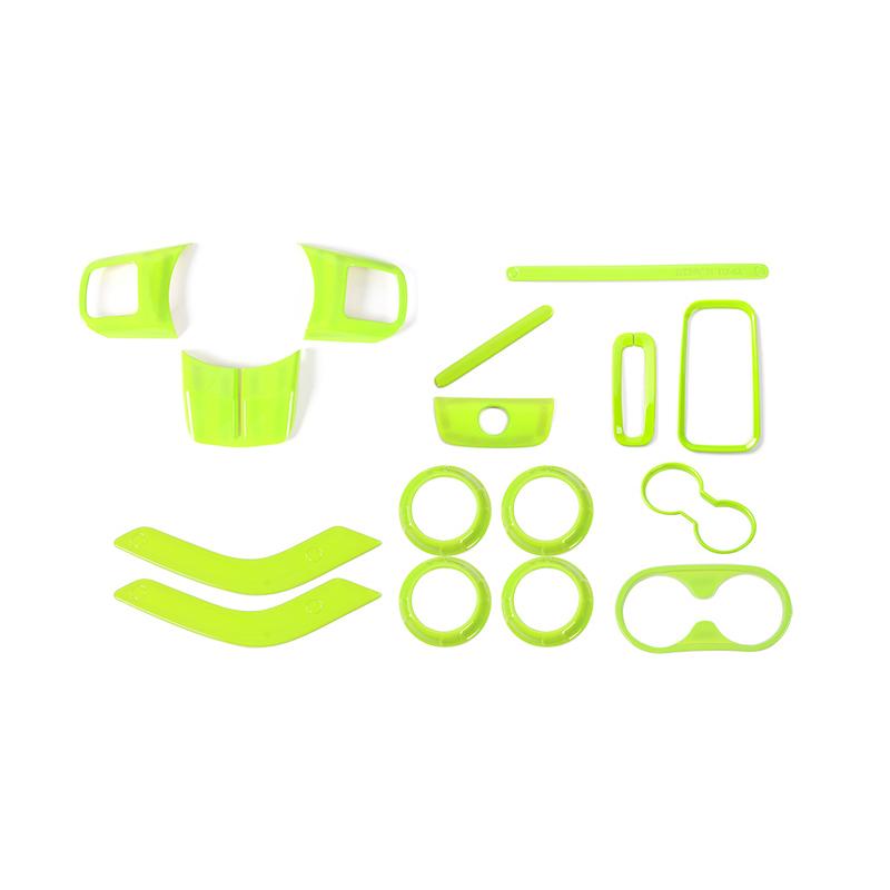 SHINEKA ABS украшение интерьера автомобиля, наклейки, полный комплект отделки, 2/4 дверные аксессуары для Jeep Wrangler JK JKU