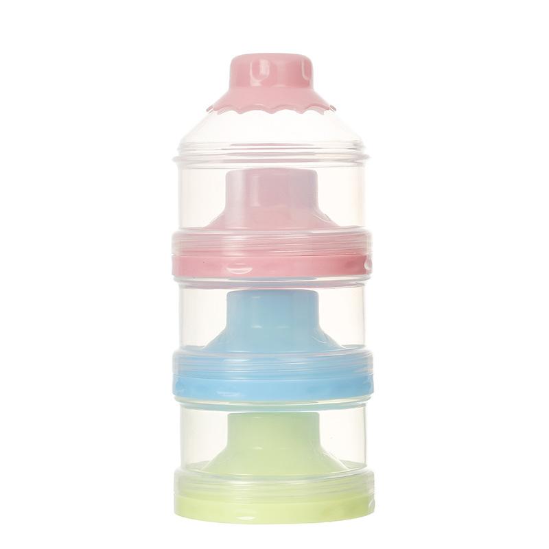 Baby Feeding Portable 4 Layer Milk Powder Storage Box Fruit Snacks Candy Food Container