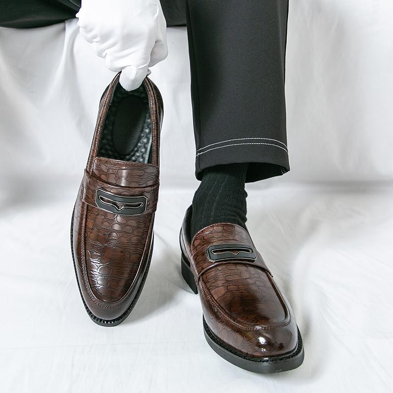 Мода Модные Мужские Лоферы Мужские Повседневные Удобные Универсальные Брендовые Маленькие Кожаные Туфли Туфли Джентльмена Мужская Обувь Размеров 38-46