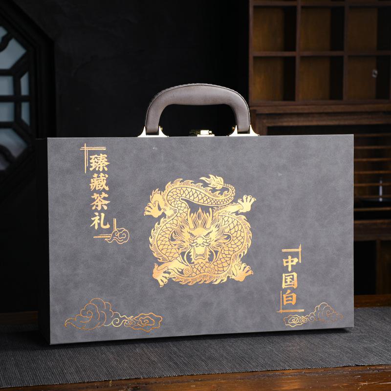 Kung Fu Tea Set Suet Jade Embossed Phoenix Ceramic Set Simple and Portable One Pot Six Cups Cover Bowl Set Gift Gifts