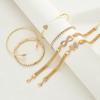 6pcs Vintage Gold Color Eight Word Butterfly Heart Bracelet Set for Women Punk Sparkling Rhinestone Infinity Cuff Bangle Jewelry