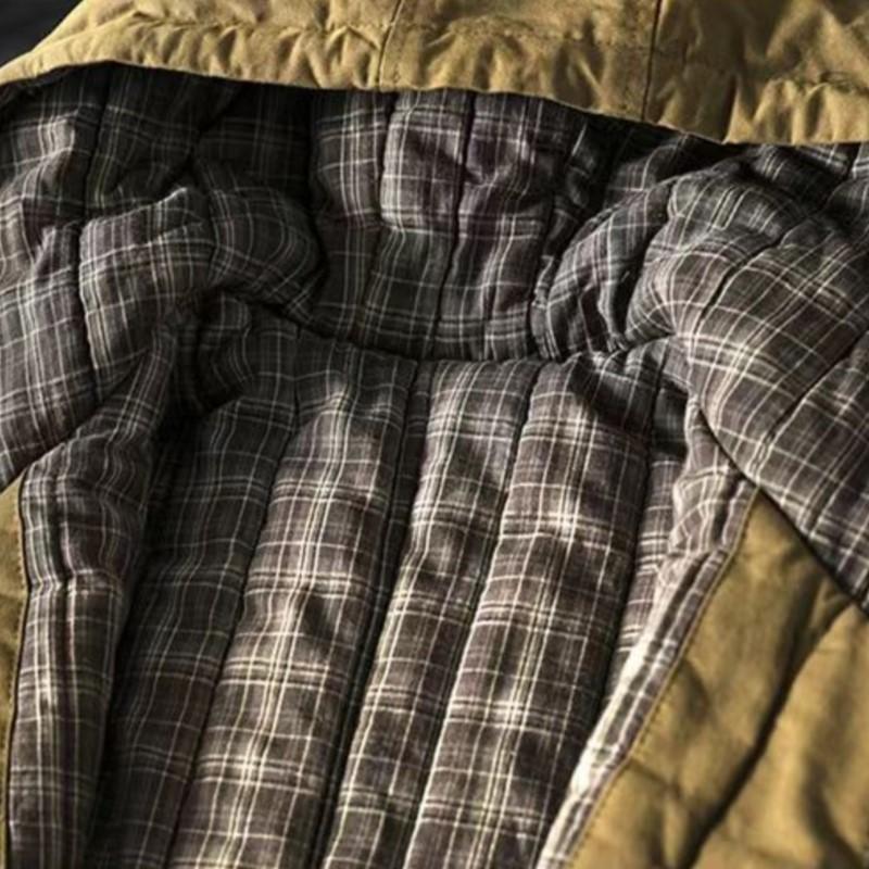 Johnature Women Vintage Hooded Warm Winter Solid Color Button Pockets Coats