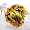 Sunflower Pickup Truck with Automatic Opening Umbrella - Portable Folding Design, 8-Bone Iron Frame Outdoor Umbrella, Ideal Gift for Fans, T