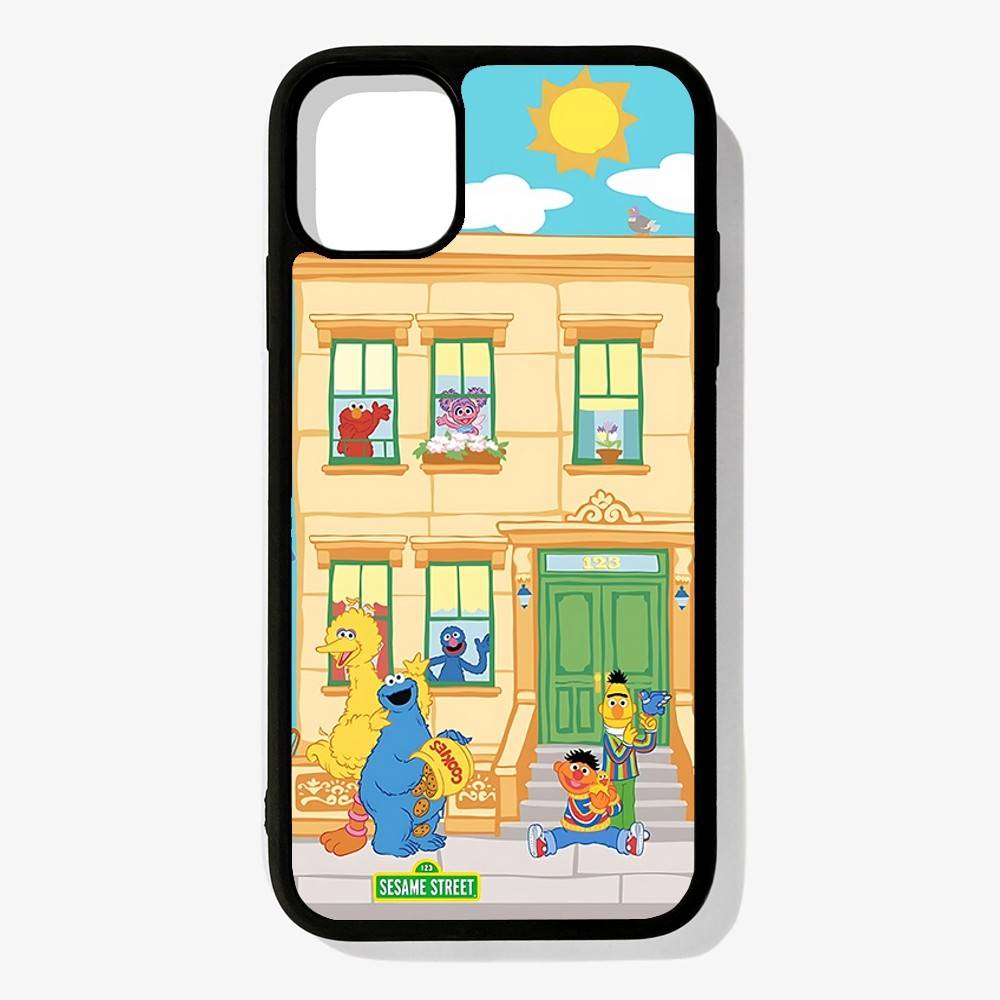 Cartoon S-Sesame S-Street Phone Case For IPhone 17 16 Pro Max 11 12 13 14 15 Hard PC+TPU Bracket Back Cover