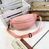 Solid Color Women's Foreign Style Versatile Ins Sports Small Satchel 2025 Spring New Breast Bag Fanny Bag Change Bag Fashion