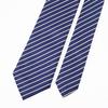 Мужской галстук Emporio Armani, ширина 7,5 см, 100% шелк, в полоску, темно-синий, СДЕЛАНО В ИТАЛИИ, EM001346 TE13741 FB163 [Б/у]