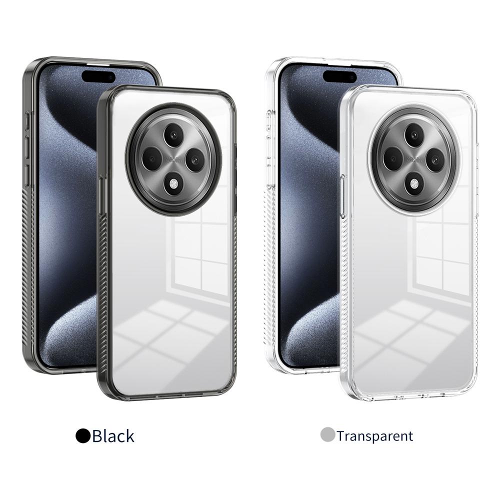 KEYSION Прозрачный чехол для телефона OPPO Reno12 F 5G Мягкий ТПУ+ПК Нескользящий HD Прозрачный Ударопрочный Чехол для телефона для OPPO Reno 12F 5G