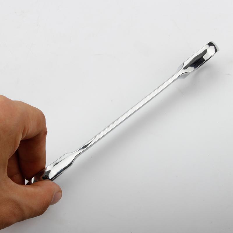 Хром-ванадиевое кольцо с двойной головкой, реверсивный гаечный ключ с трещоткой 8-9-10-12-13-14-15-16-17-18-19 мм, набор гаечных ключей с трещоткой