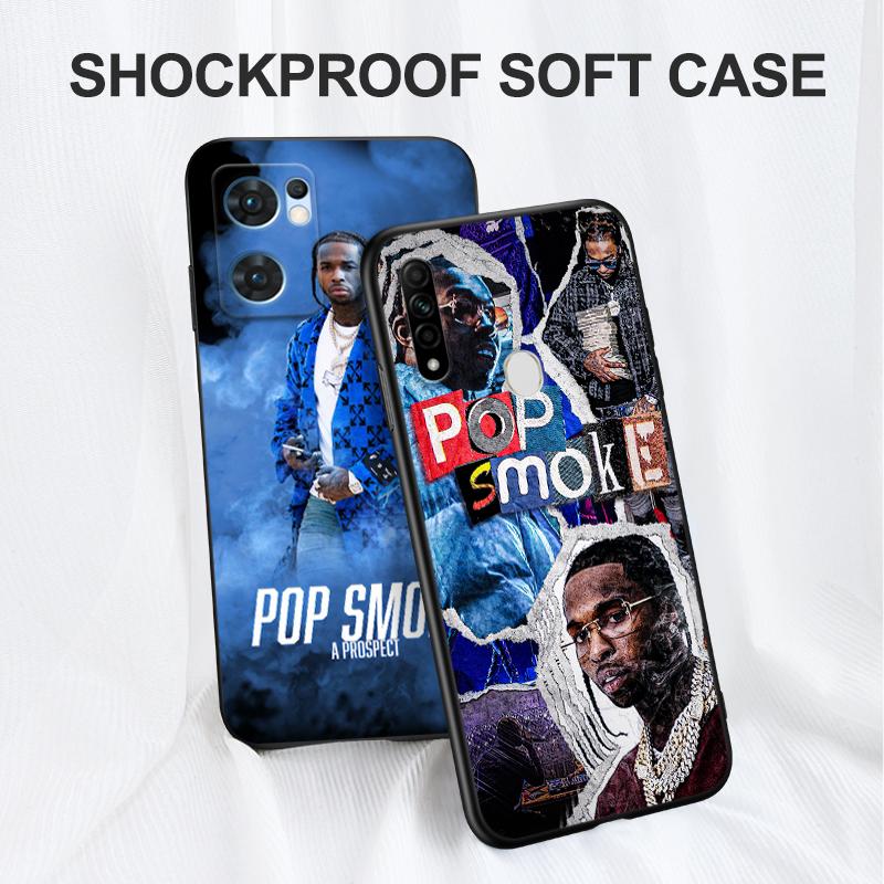 Черный чехол из ТПУ для OPPO A16 A16S A55 A94 F17 F19 Pro Reno 4 5 Lite 6 4G 5G Pop Smoke известный рэпер