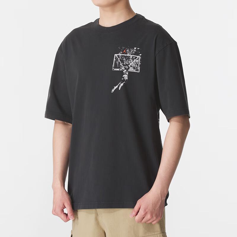 Jordan Бруклин Удобная Дышащая Модная Повседневная Футболка с Коротким Рукавом Мужские Топы IB3298045