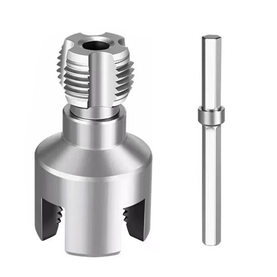 Инструменты для нарезки резьбы на трубах Набор резьбонарезного инструмента для ПВХ труб Интегрированные двухфункциональные инструменты для нарезания внутренней и внешней резьбы на трубах для домашнего ремонта