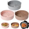 Reusable Airfryer Silicone Basket Pot Easy To Clean Oven Baking Tray Round Liner Pizza Plate Grill Pan Mat Air Fryer Accessories