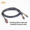 24V Powered USB to USB-C Hosiden-M Din 3 Pin Power Cable for POS Printer Scanner Mice Keyboard Industrial PoweredUSB Hub Card