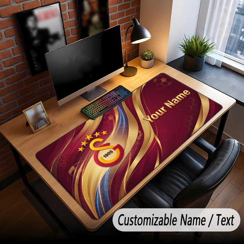 Large Mouse Pad Galatasaray FC Print Custom Name Text Desk Mat for Office Gaming