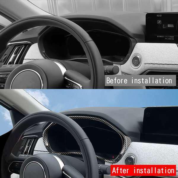Декоративная накладка на приборную панель из углеродного волокна для Mazda CX-80 с левым рулем