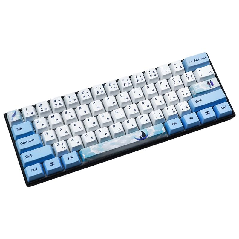 Игровой кастомный набор кейкапов Dye Sublimation PBT для механической клавиатуры GH60 GK61 GK64, 73 клавиши, прочный