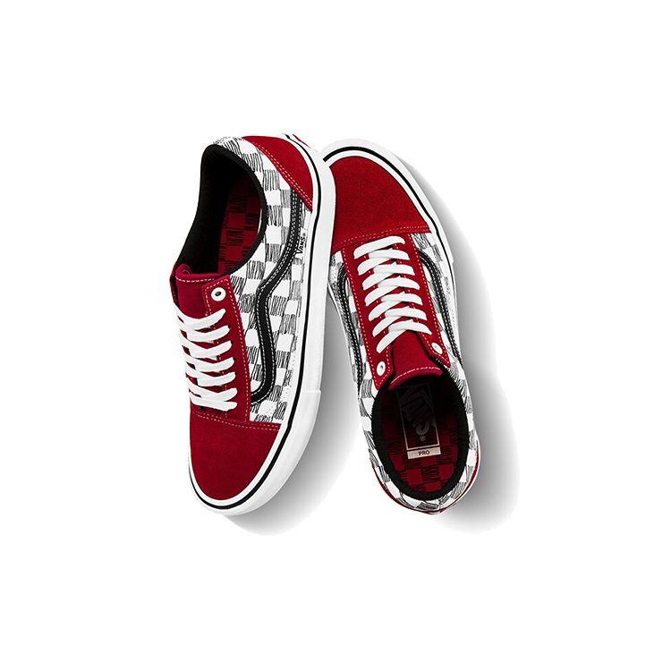 Vans Кеды Old Skool с низким верхом Унисекс Красный Черный Белый VN0A45JC2LZ