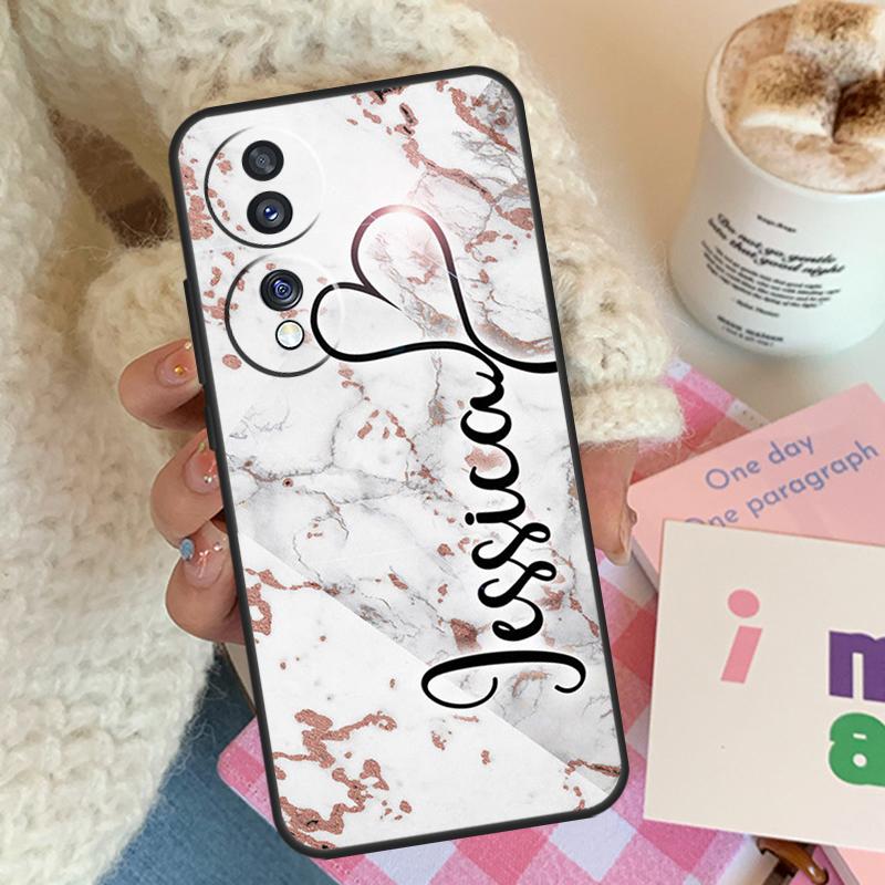 ПЕРСОНАЛИЗИРОВАННЫЙ ЧЕХОЛ С ИНИЦИАЛАМИ И ИМЕНЕМ на заказ Для Honor X8 X6 X7 X9 Magic 4 5 Pro 50 70 90 Lite 8X Honor X9a X6a X7a X8a X9b Обложка