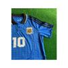 Афа Лионель Месси 10 Аргентина 1994 Аргентина Ретро изготовленный на заказ джерси с воротником Новый Синий L10