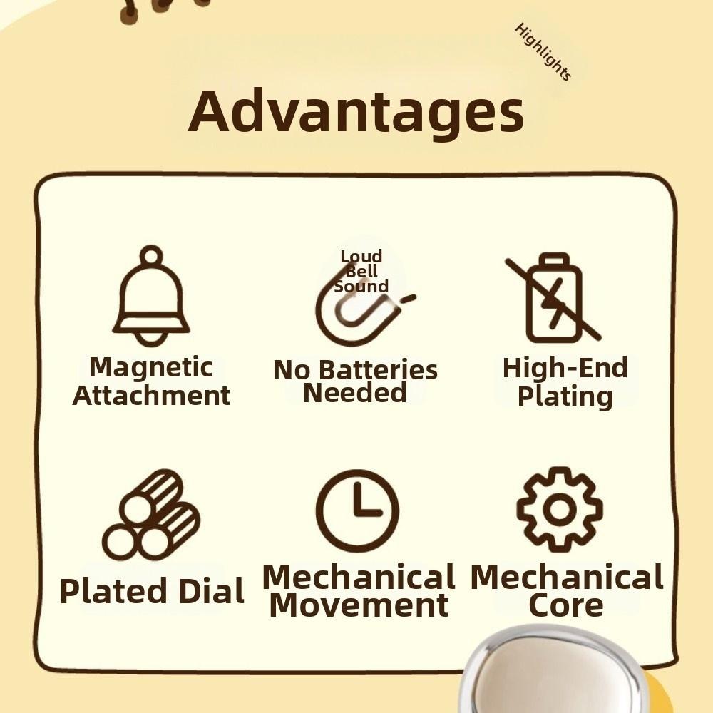 Adsorbable Kitchen Cooking Timer Self Discipline Baking Reminder For School Kitchen Office