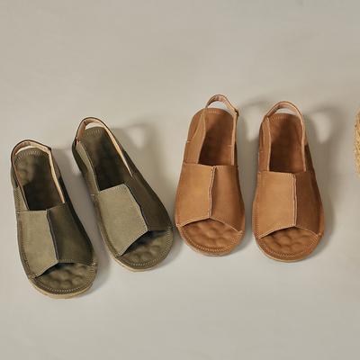 Модные летние сандалии для отдыха на открытом воздухе, деловые офисные сандалии женские 2025, классические ретро, плоские, дизайнерские сандалии, пляжная обувь женская, zapatos de mujer