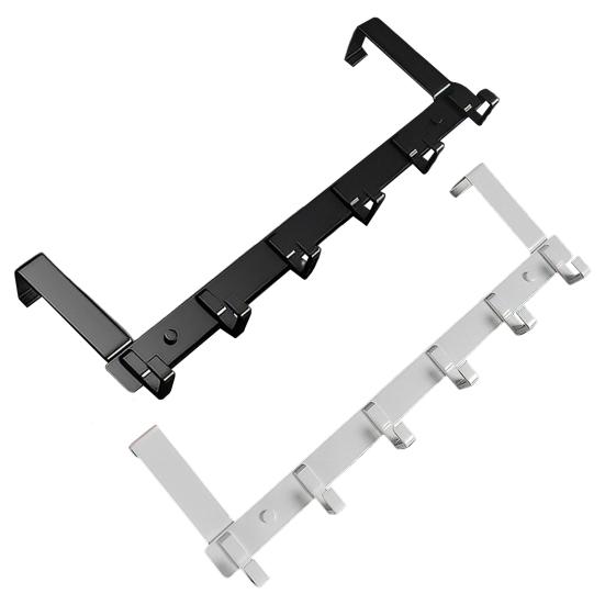 Стеллаж для хранения над дверью с 6 крючками, прочный, нержавеющий, компактный органайзер, вешалка для пальто, вешалка для полотенец, товары для дома