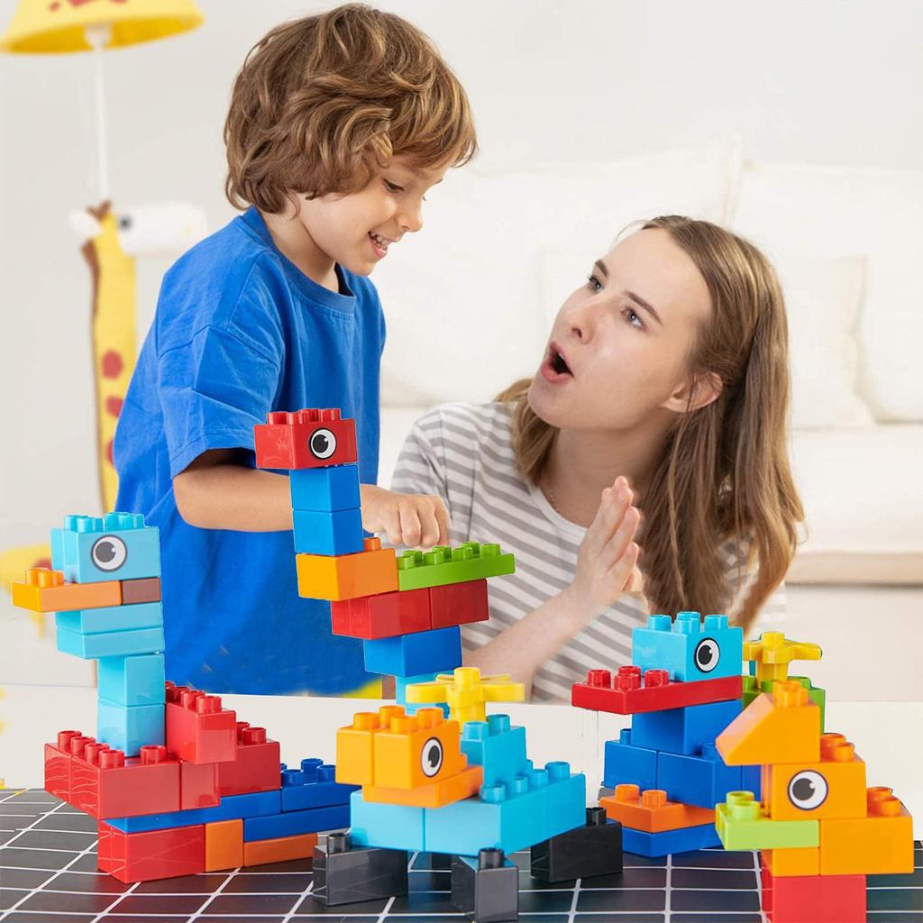 240 Piece Large Particle Block Toy Duplo Compatible Anpanman Block Replacement Indoor Play Educational Toy Building Blocks Play Equipment Children
