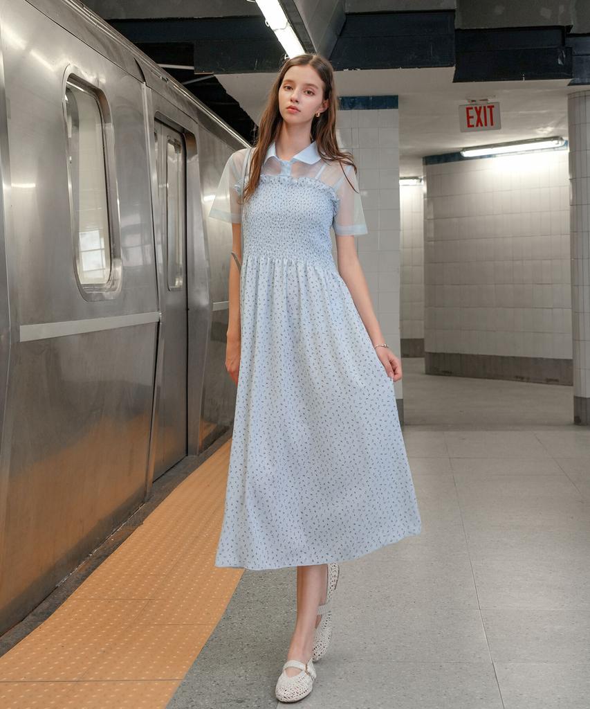 Pigment Smoked Flower Dress (Kyop2604010)