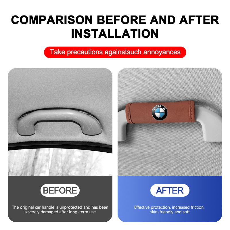 Новая кожаная ручка на крышу автомобиля, защитный коврик от царапин, аксессуары для BMW E46 E39 E90 E60 E36 F30 F10 E34 E30 F20 E92 M3 M4 M5 X3 X4 X5 X6 X7