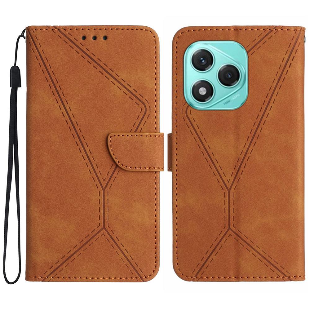 Чехол-книжка для Honor 400 Lite, кожа PU, с тиснением в виде линий, сенсорная поверхность