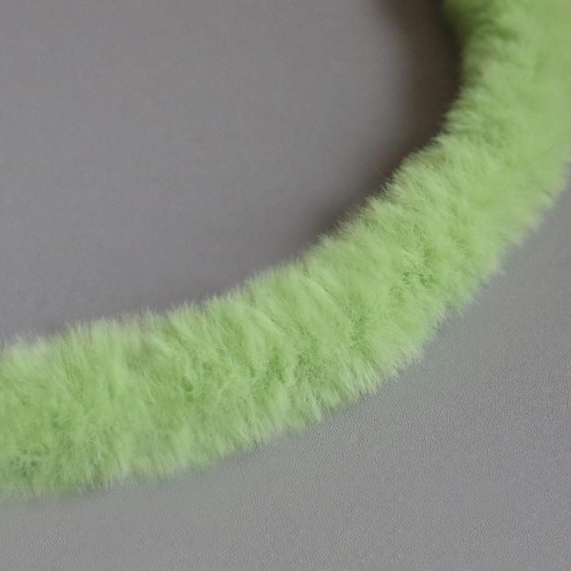 1 м 15 мм Плюшевая лента из искусственного кроличьего меха Пушистая отделка DIY Кукла Скрученная проволока Палочка Домашний декор Шитье Аксессуары для костюма