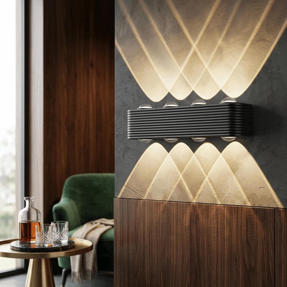 Warm Light LED Wall Sconce Minimalist Design Wash Wall Light Up and Down Light Indoor and Outdoor