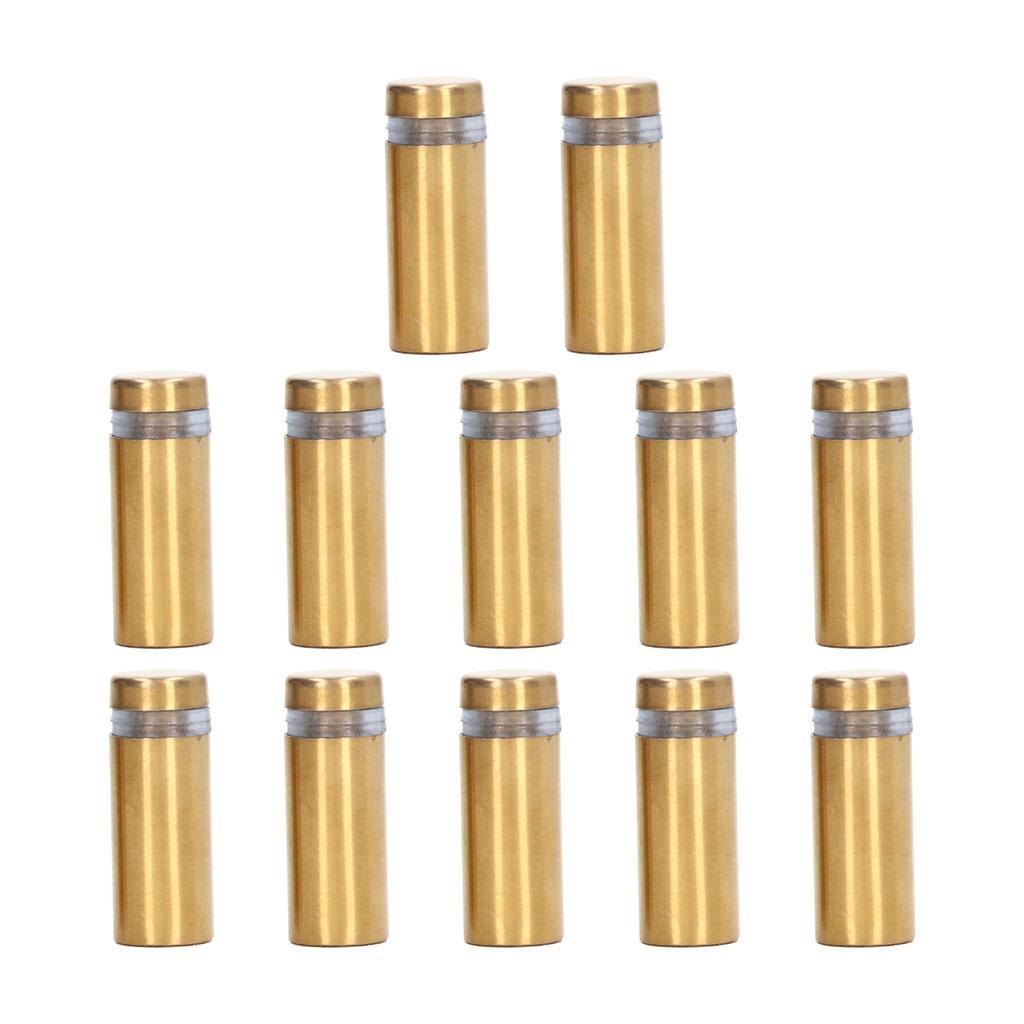 12 шт. Винты-стойки из нержавеющей стали с гальваническим покрытием под матовое золото, рекламные гвозди для акрила