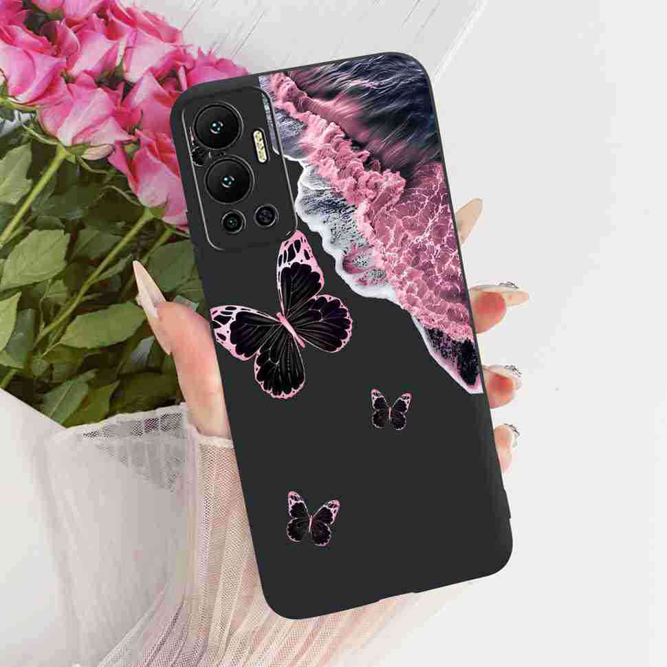 For Infinix Hot 12 Case Nice Butterfly Back Cover Phone Case Soft TPU Silicone Coque Cases For Infinix Hot12 Hot 12 Bumper