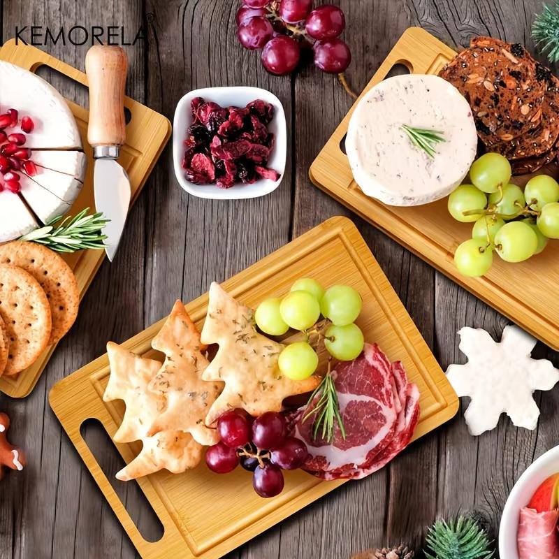 1 шт. Премиальные бамбуковые разделочные доски для кухни - Маленькие, средние и большие деревянные разделочные доски для кухни Лучшие для Рождества