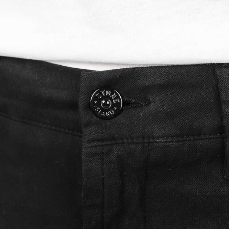 STONE ISLAND Однотонные длинные брюки на молнии со средней посадкой для детей Детская одежда Черный 751630514-V0029