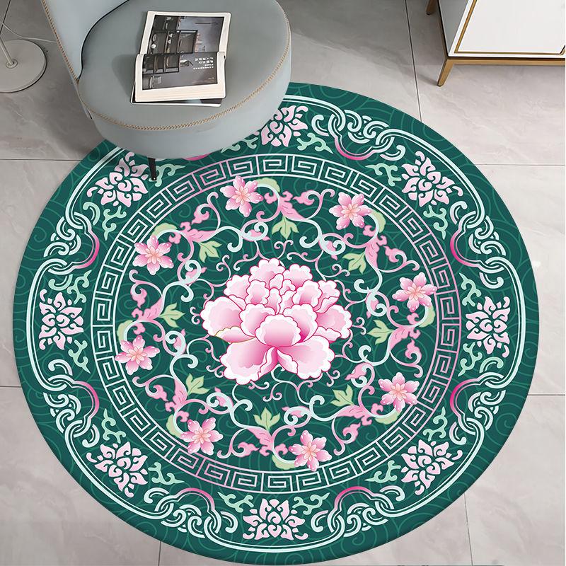 Круглый ковер для гостиной, спальни, напольного покрытия, домашнего декора, 3D-печатных ковриков, противоскользящего коврика