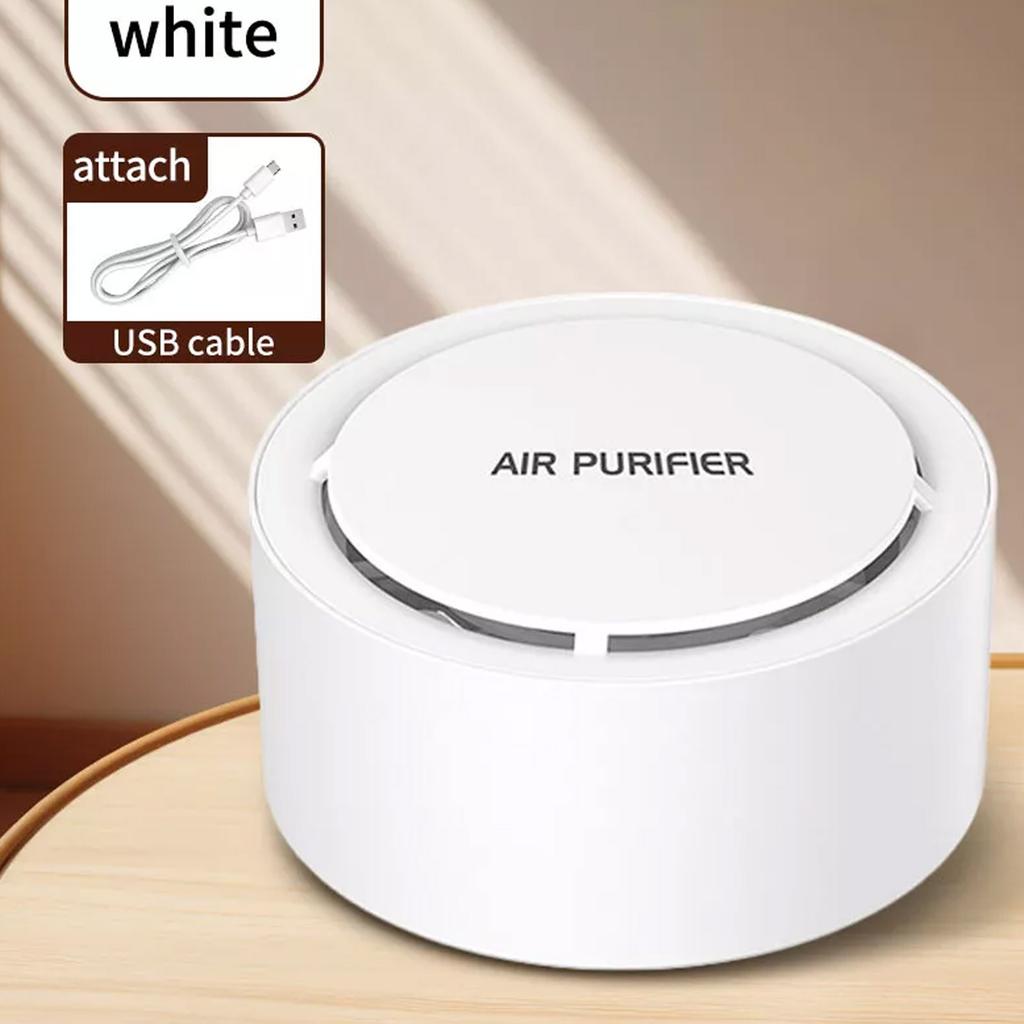 Мини Настольный Очиститель Воздуха - Портативный Устранитель Дыма для Дома Автомобиля с HEPA Фильтром для Удаления Пассивного Дыма и Запахов