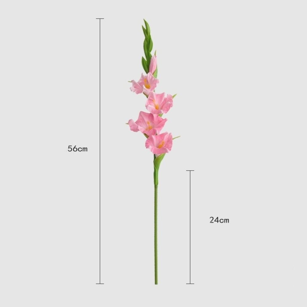 PU Material Artificial Gladiolus Branches Purple Gladiolus Bouquet Art PU Fake Flowers  DIY Crafts