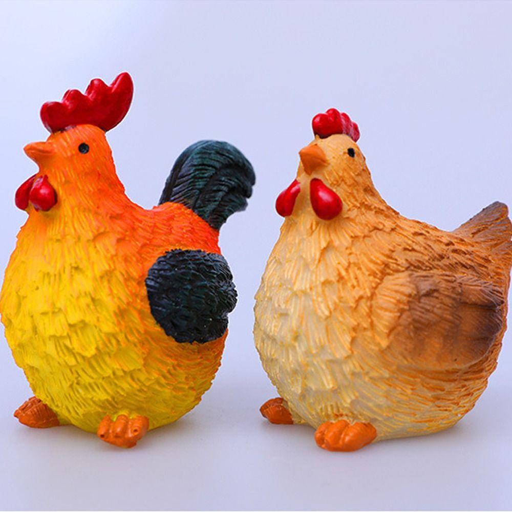 Изделия из смолы пасхальные фигурки цыплят милые цыплята настольные украшения для дома и офиса двор