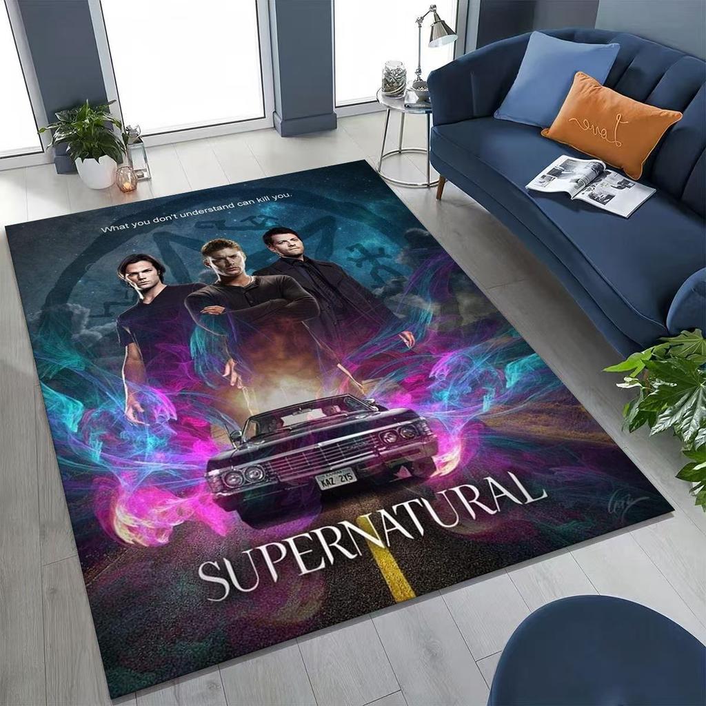 Коврик SPN Сверхъестественное Дин Сэм Винчестеры Кастиэль для Спальни Гостиной Дивана Дома, Большой Детский Нескользящий Напольный Коврик