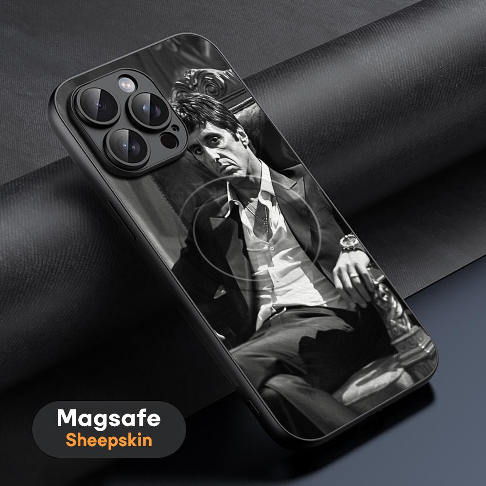 Tonny montana scarface Classic poster Phone Case For iPhone 17 16 15 14 13 12 11 Plus Pro Max High-end Luxury Magsafe Sheepskin