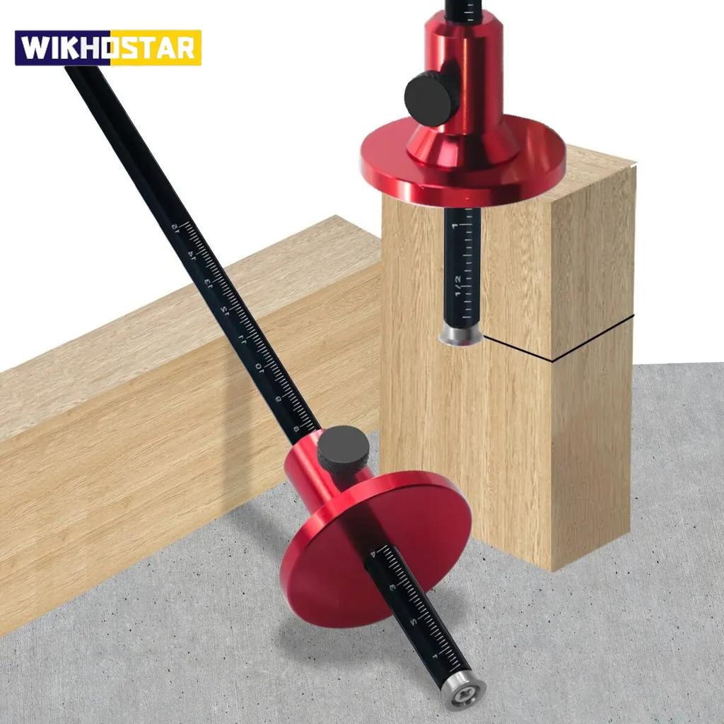 Woodworking Scriber and Marking Tool - with Inch and MM Scale for Drawing Parallel Lines, Mortise Measuring, and Layout