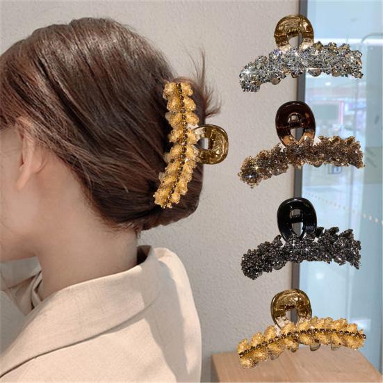 Женская заколка для волос «Колосок», для укладки, с противоскользящими зубцами, большая